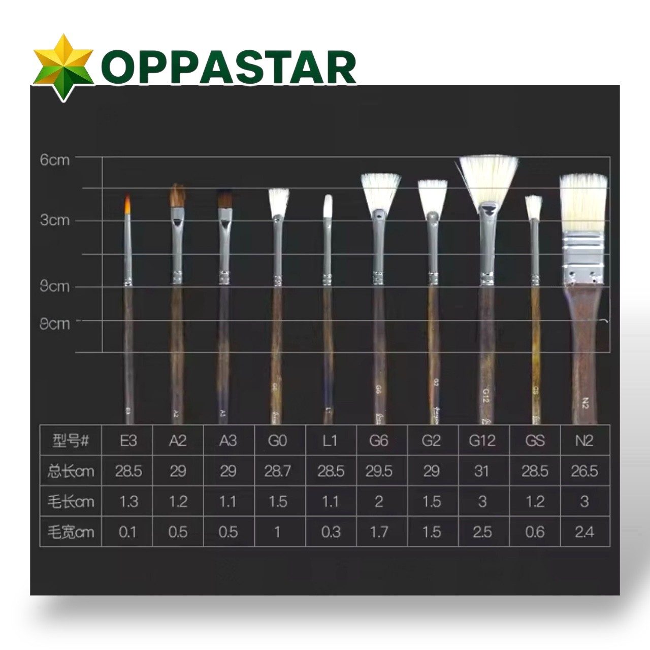 kuas-lukis-set-paint-brush-set-10-giorgione-wooden-pole-v10-filbert-round-angle-flat-comb