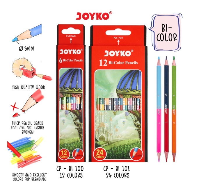 pensil-warna-pencil-color-2-warna-per-pensil-cp-bi100-set