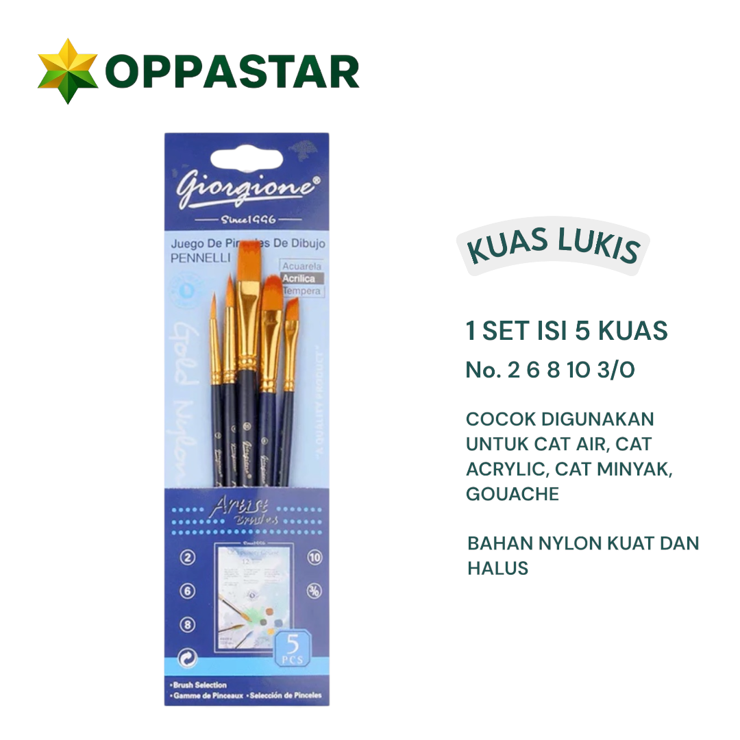 kuas-lukis-set-cat-air-minyak-acrylic-gouache-paint-brush-set-5-giorgione-g-158h