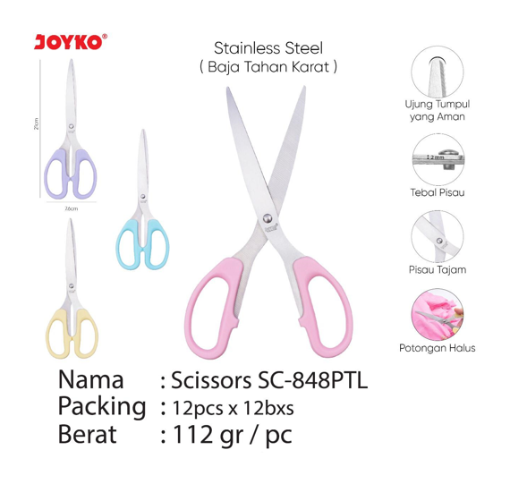 gunting-scissors-joyko-sc-848ptl-warna-pastel-tajam-stainless-pc