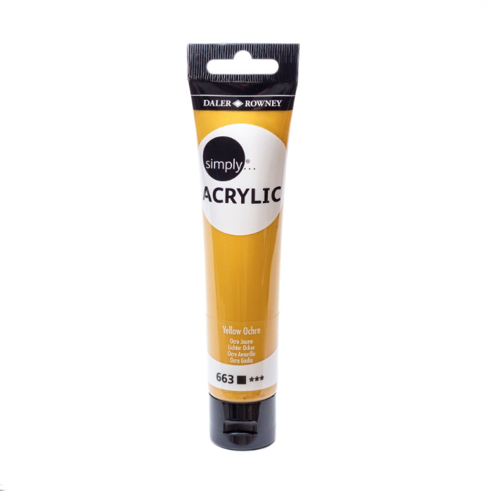 cat-lukis-akrilik-simply-acrylic-paint-75-ml-yellow-ochre-663