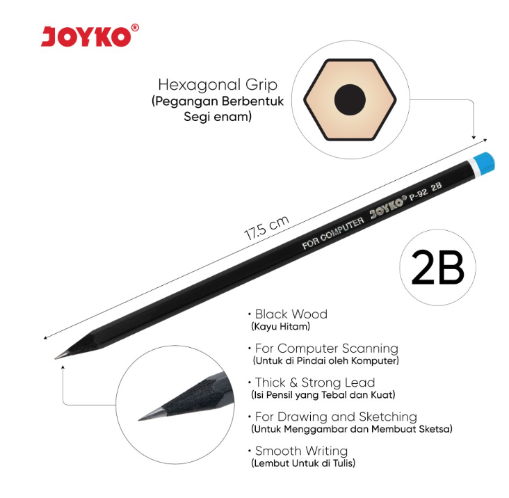 pencil-pensil-2b-joyko-p-92-ktk