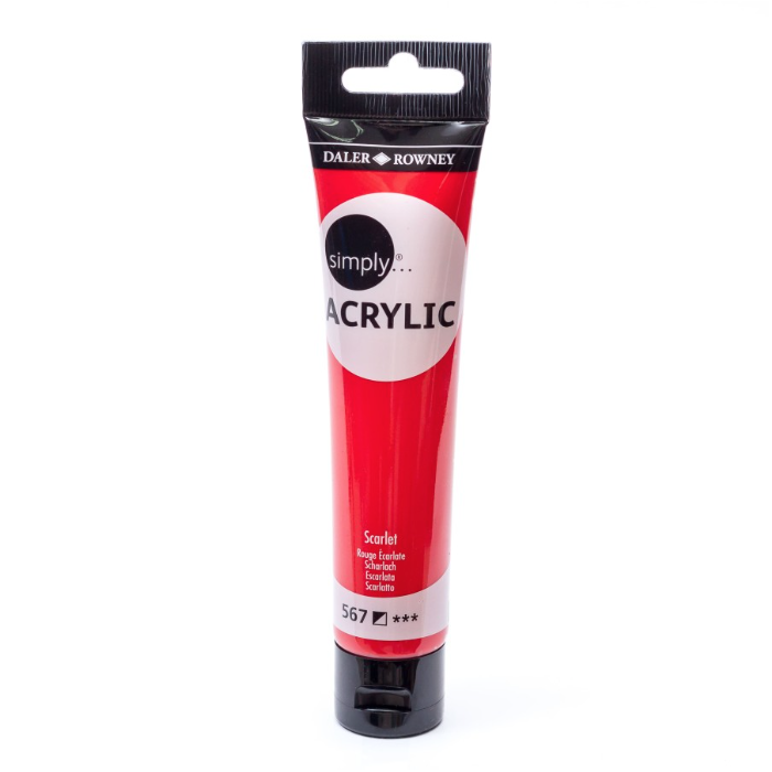 cat-lukis-akrilik-simply-acrylic-paint-75-ml-scarlet-567