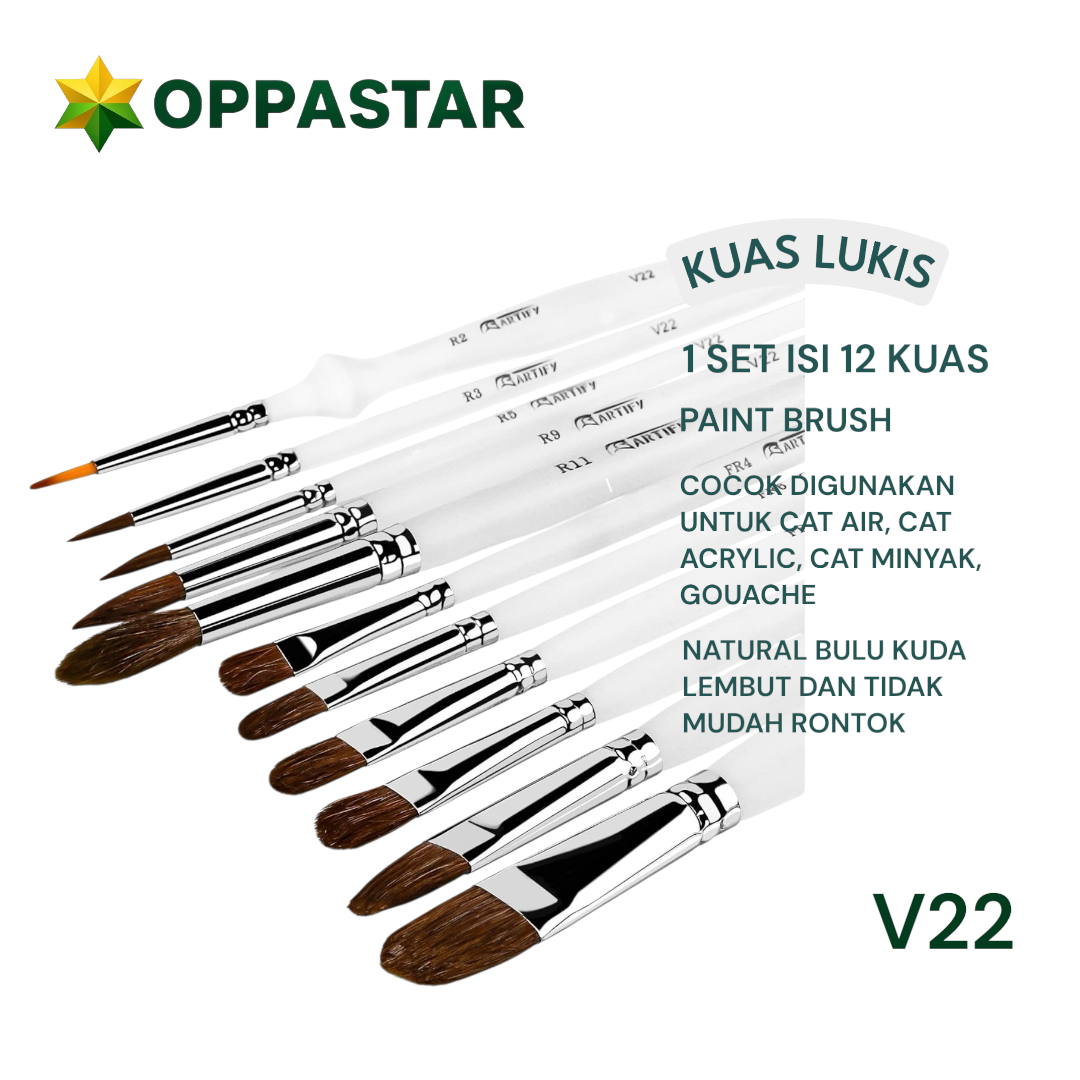 kuas-lukis-set-paint-brush-set-12-giorgione-artify-wooden-pole-v22-filbert-round