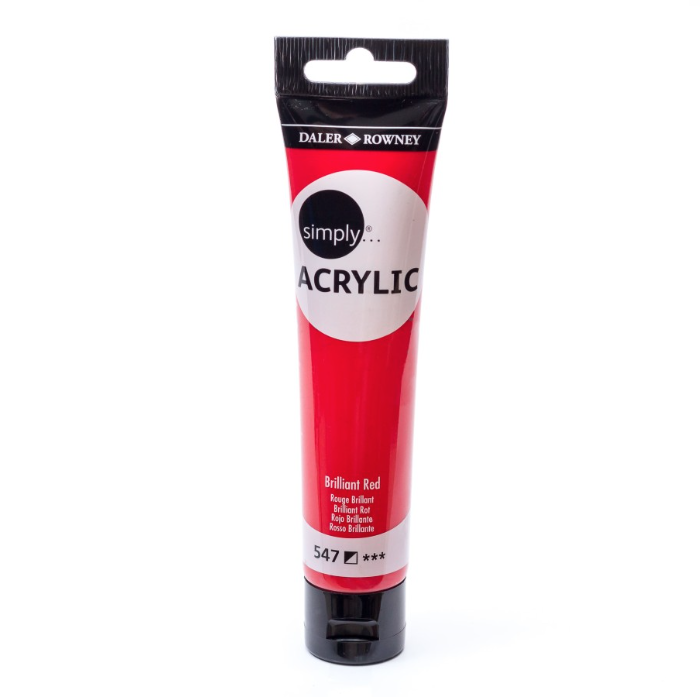 cat-lukis-akrilik-simply-acrylic-paint-75-ml-brilliant-red-547