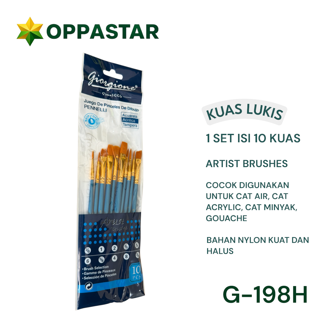 kuas-lukis-set-paint-brush-set-10-pcs-giorgione-round-filbert-fan-angle-brush-blue-g-198h