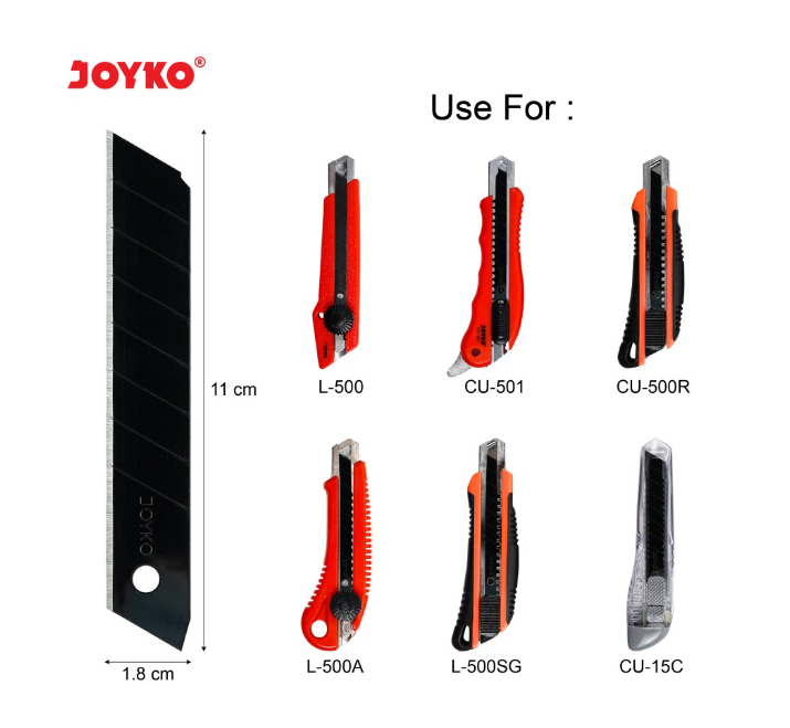 cutter-blade-refill-isi-pisau-pemotong-joyko-l-150blk-japan-steel-isi-5-pcs