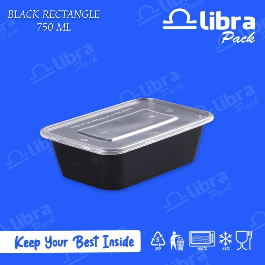 thinwall-kotak-makan-plastik-black-rect-750ml-500-pcs-food-container